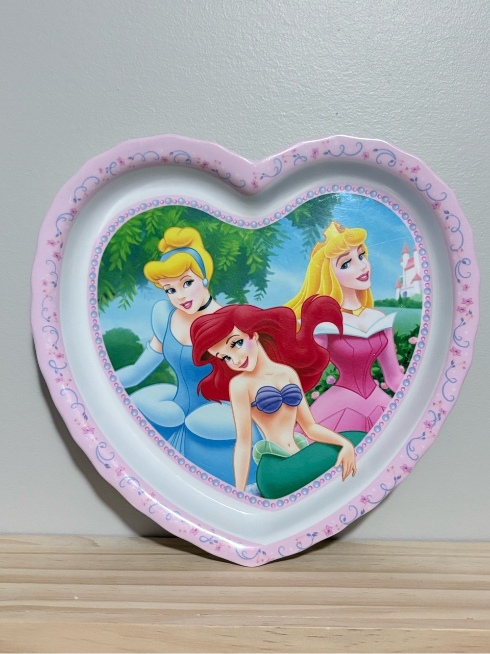Disney Princess Heart Plate - Pink